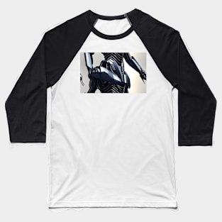 Seamless Futuristic Mech X Baseball T-Shirt